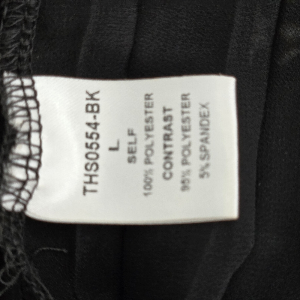 THML black embroidered floral velvet top - Picture 3 of 8